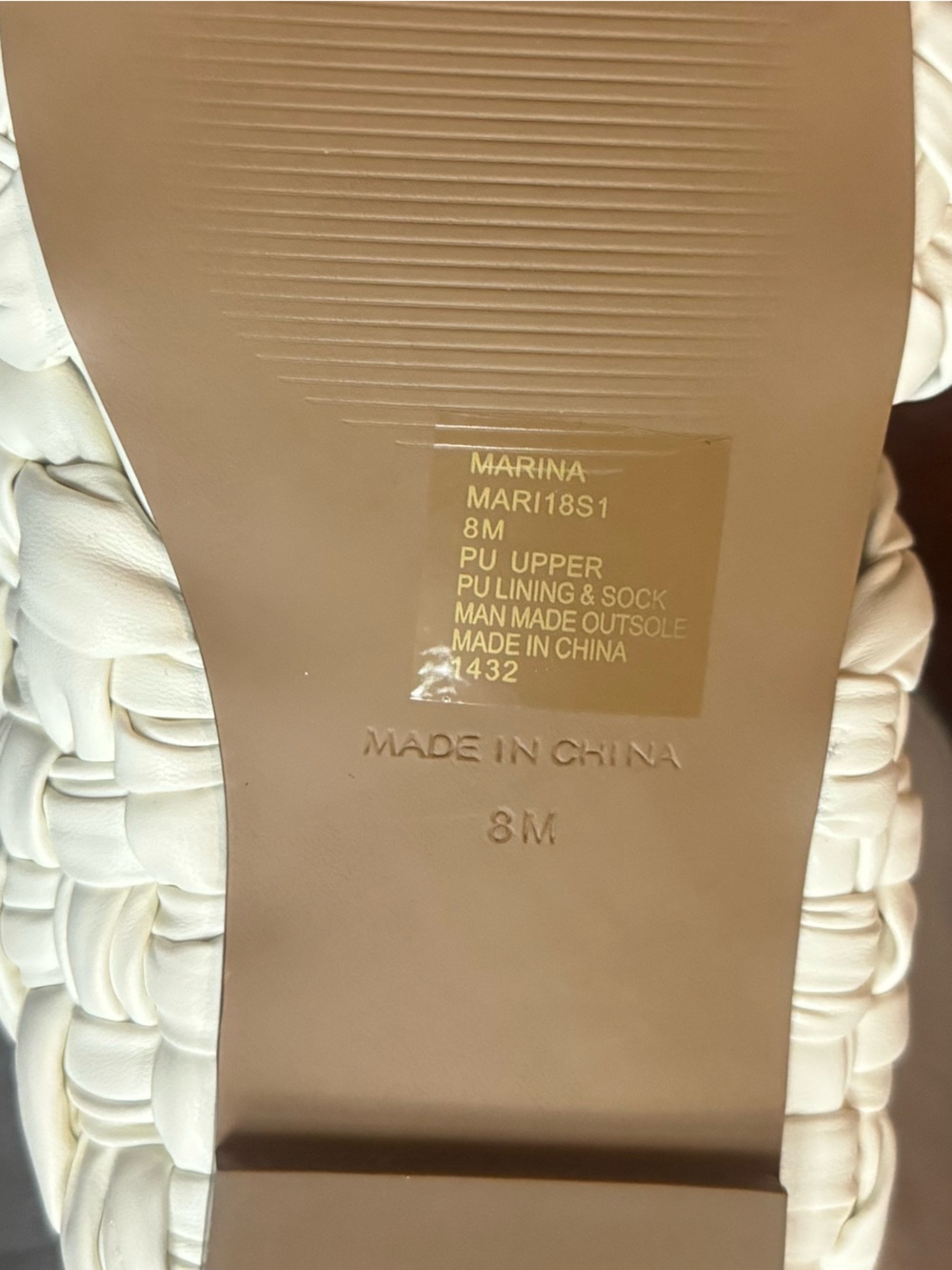 Steve Madden MARINA Woven Cream Slide Sandal Retail $79 - Picture 4 of 7